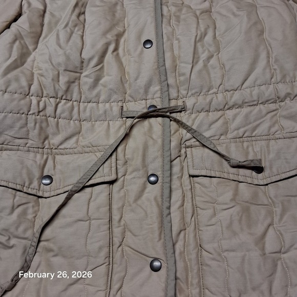 Vintage White Bear St Paul Jacket Women Medium Brown Snap Hooded Winter Coat - Picture 5 of 13